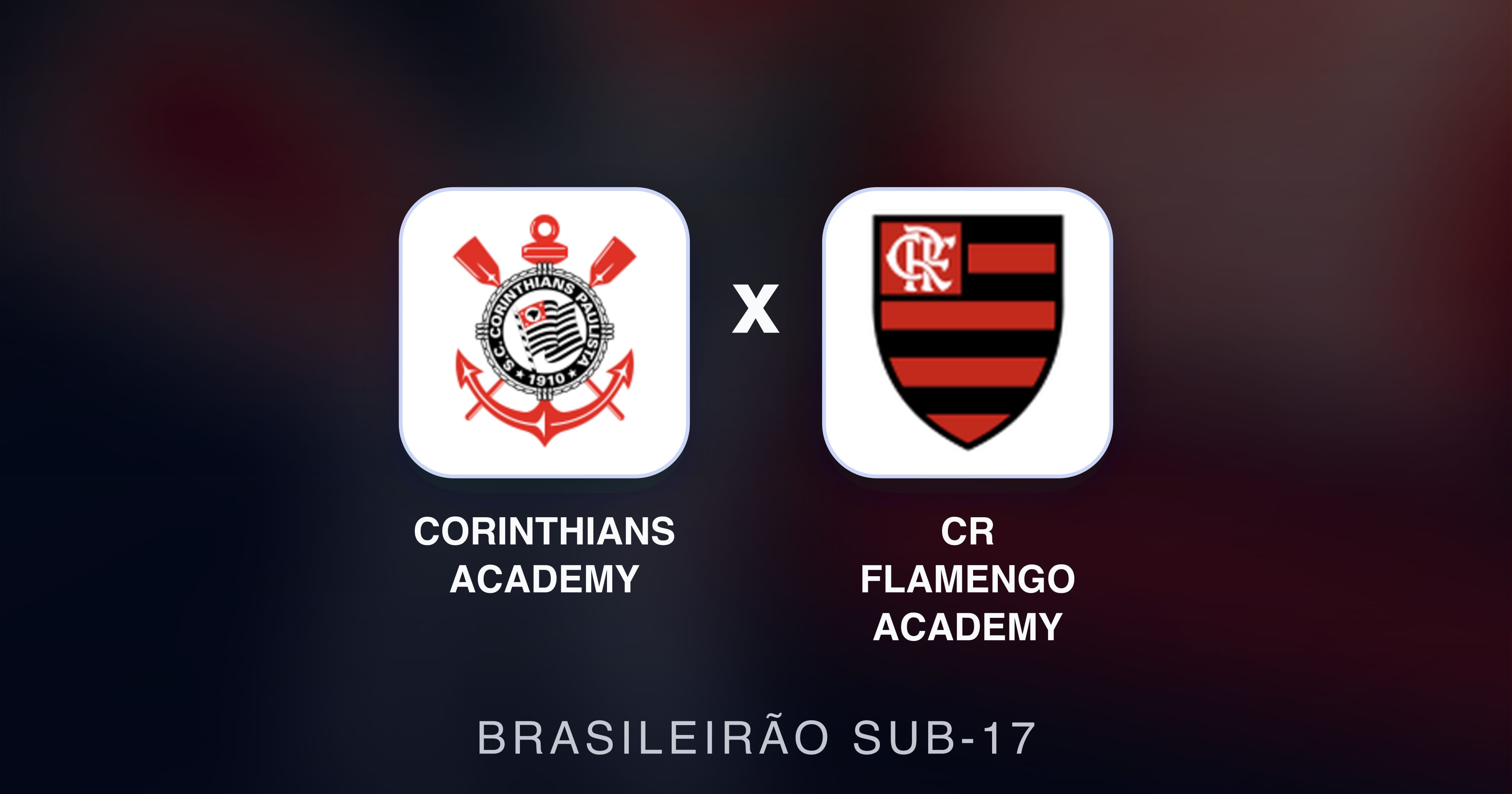 Preview image for Corinthians Academy vs CR Flamengo Academy (Brasileirão Sub-17)