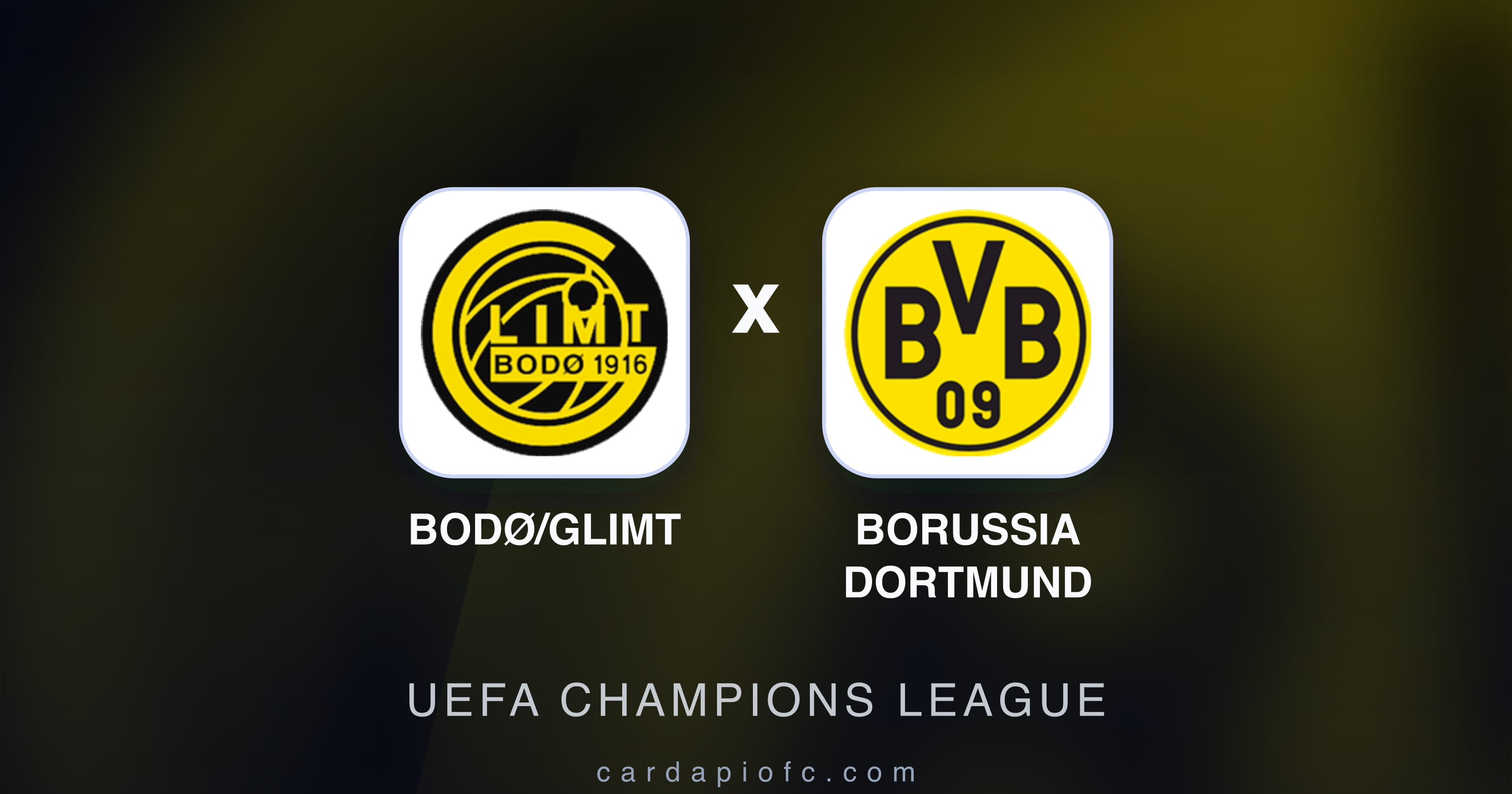 Preview image for Bodø/Glimt vs Borussia Dortmund (UEFA Champions League)