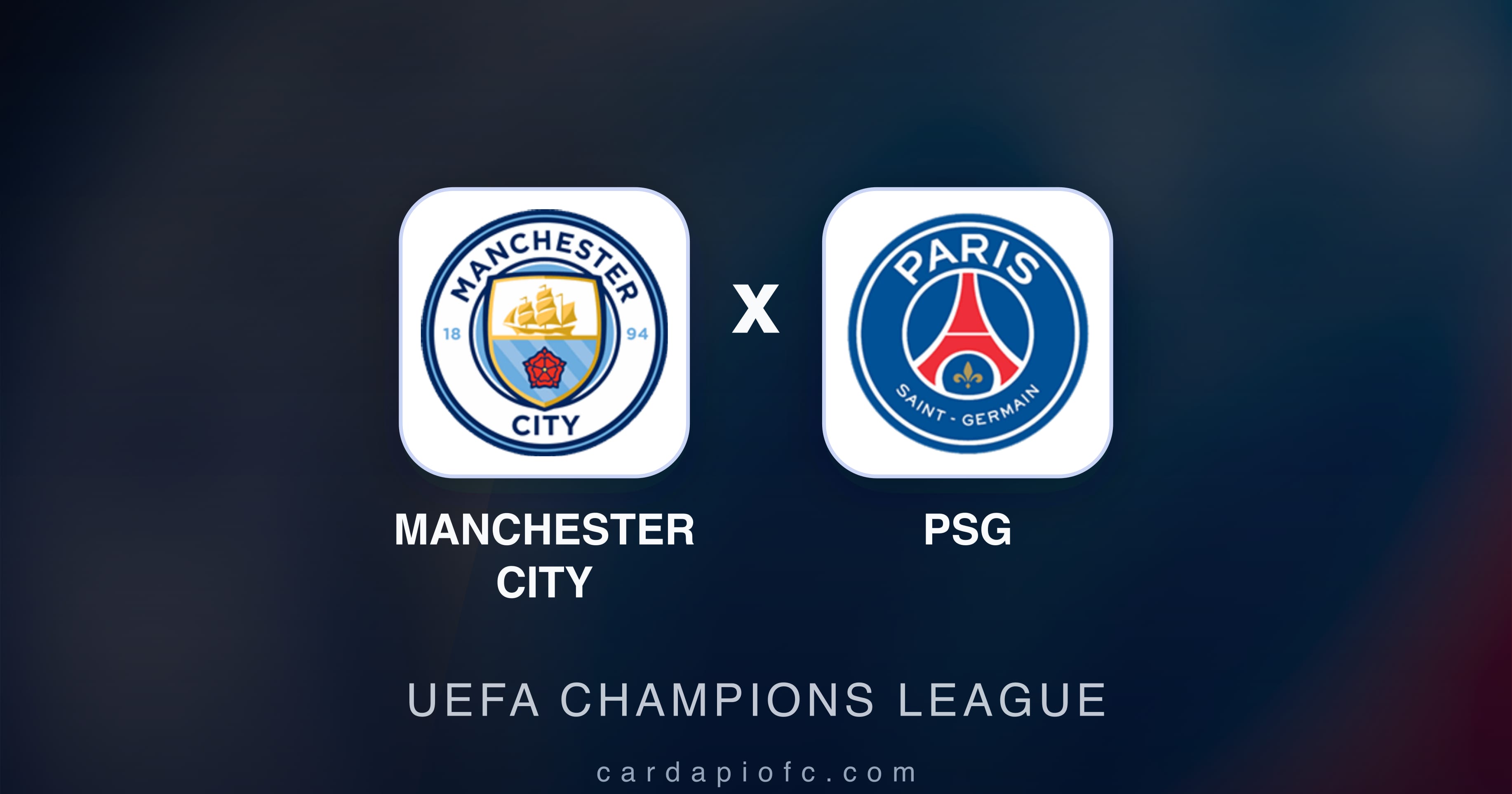 Preview image for Manchester City vs PSG (UEFA Champions League)
