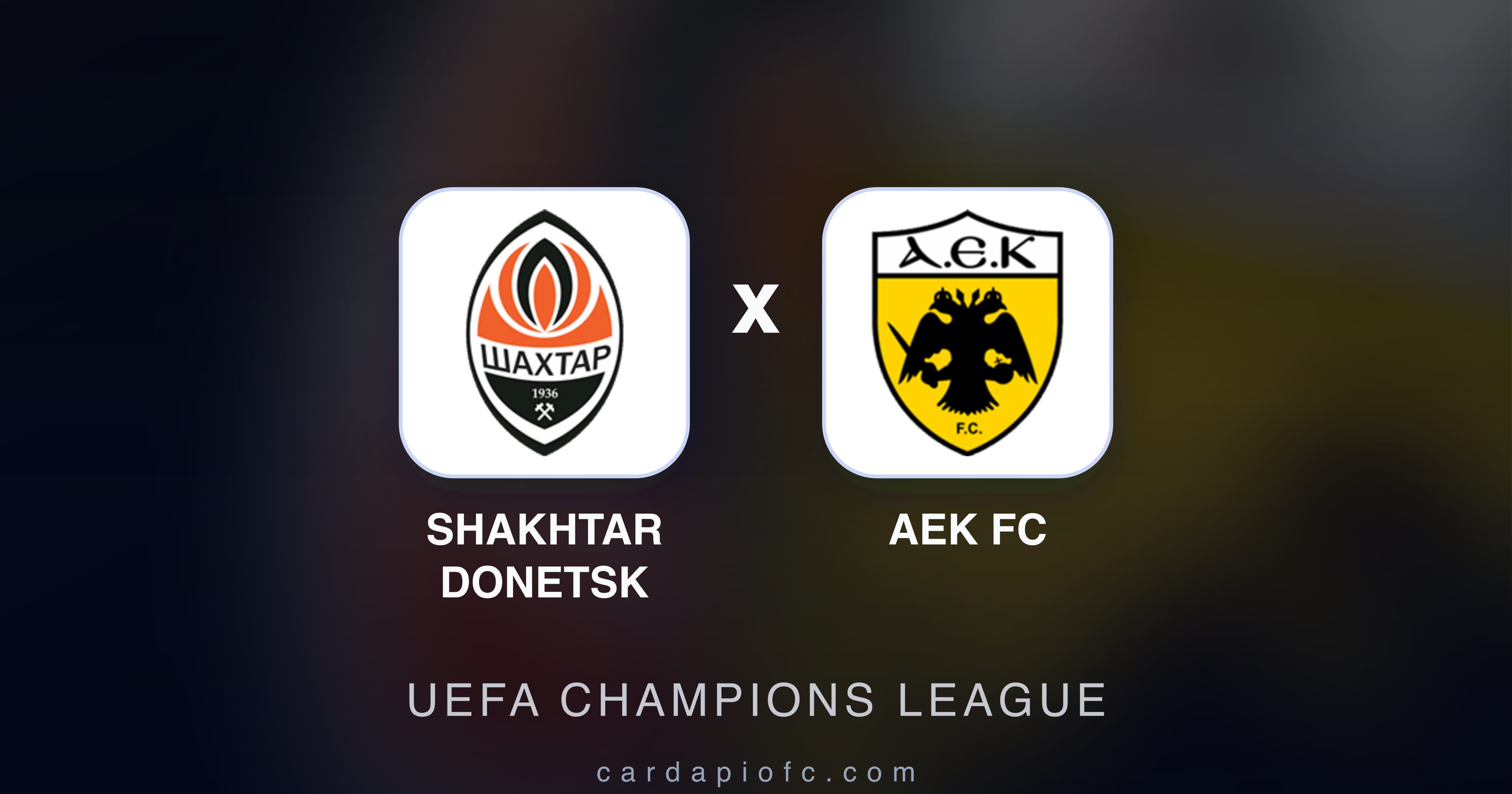 Preview image for Shakhtar Donetsk vs AEK FC (UEFA Champions League)