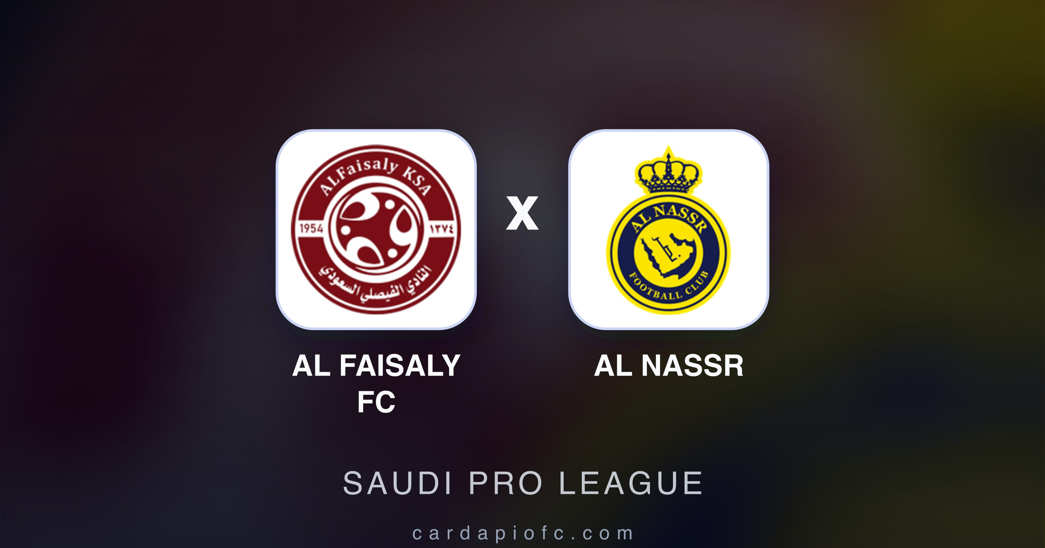 صورة تمهيدية لمباراة Al Faisaly FC ضد Al Nassr (Saudi Pro League)