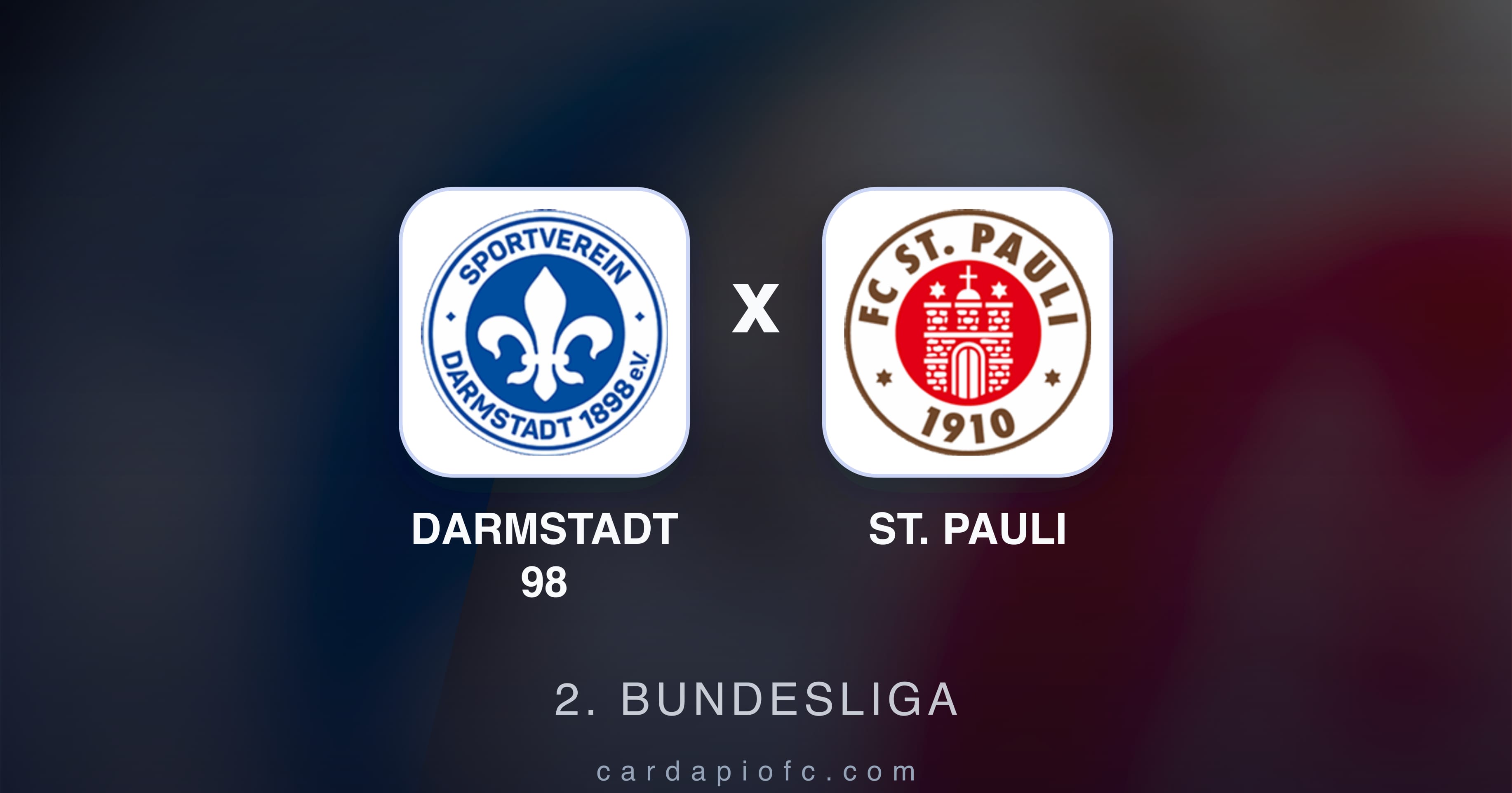 Preview image for Darmstadt 98 vs St. Pauli (2. Bundesliga)