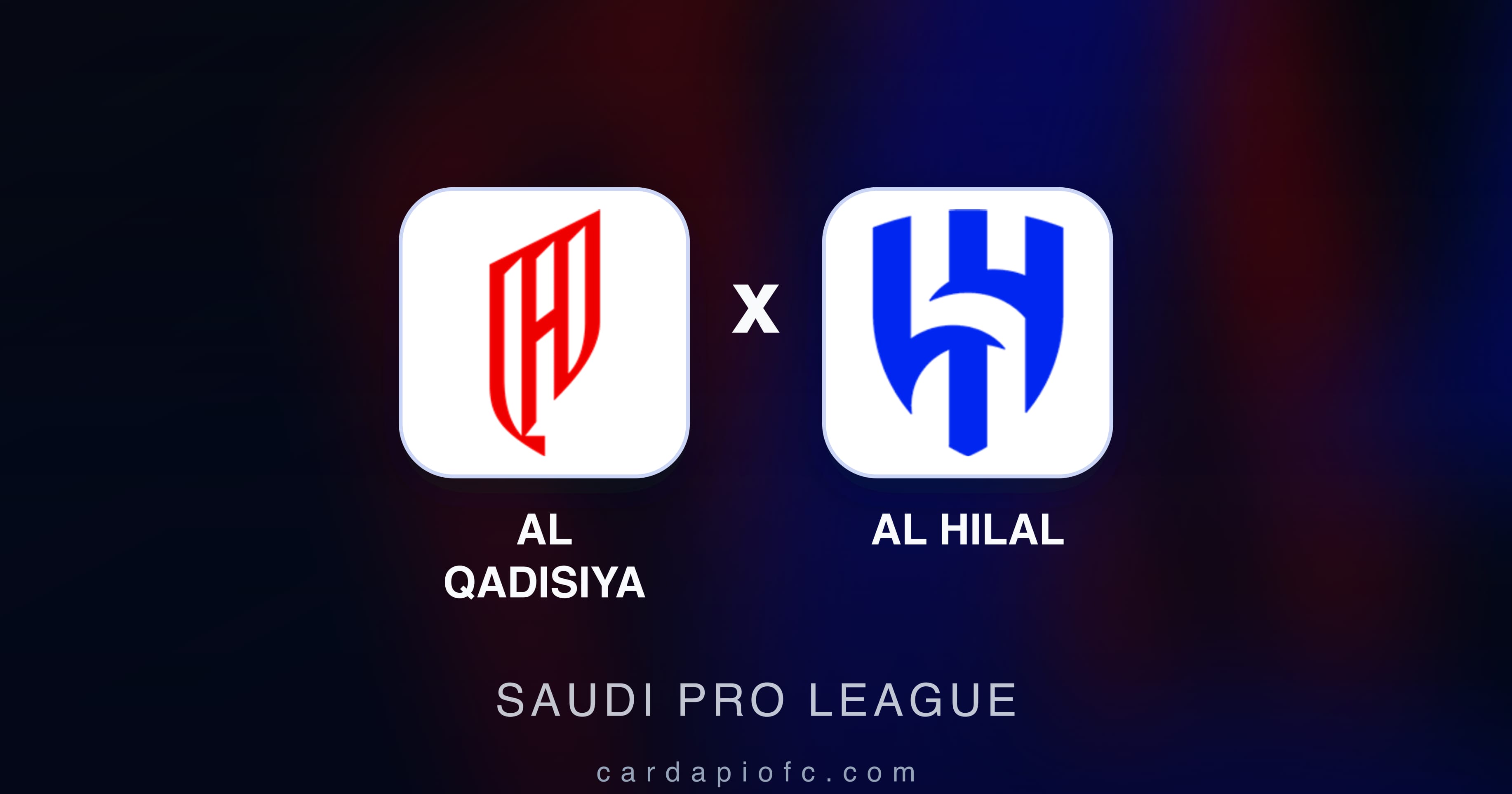 صورة تمهيدية لمباراة Al Qadisiya ضد Al Hilal (Saudi Pro League)