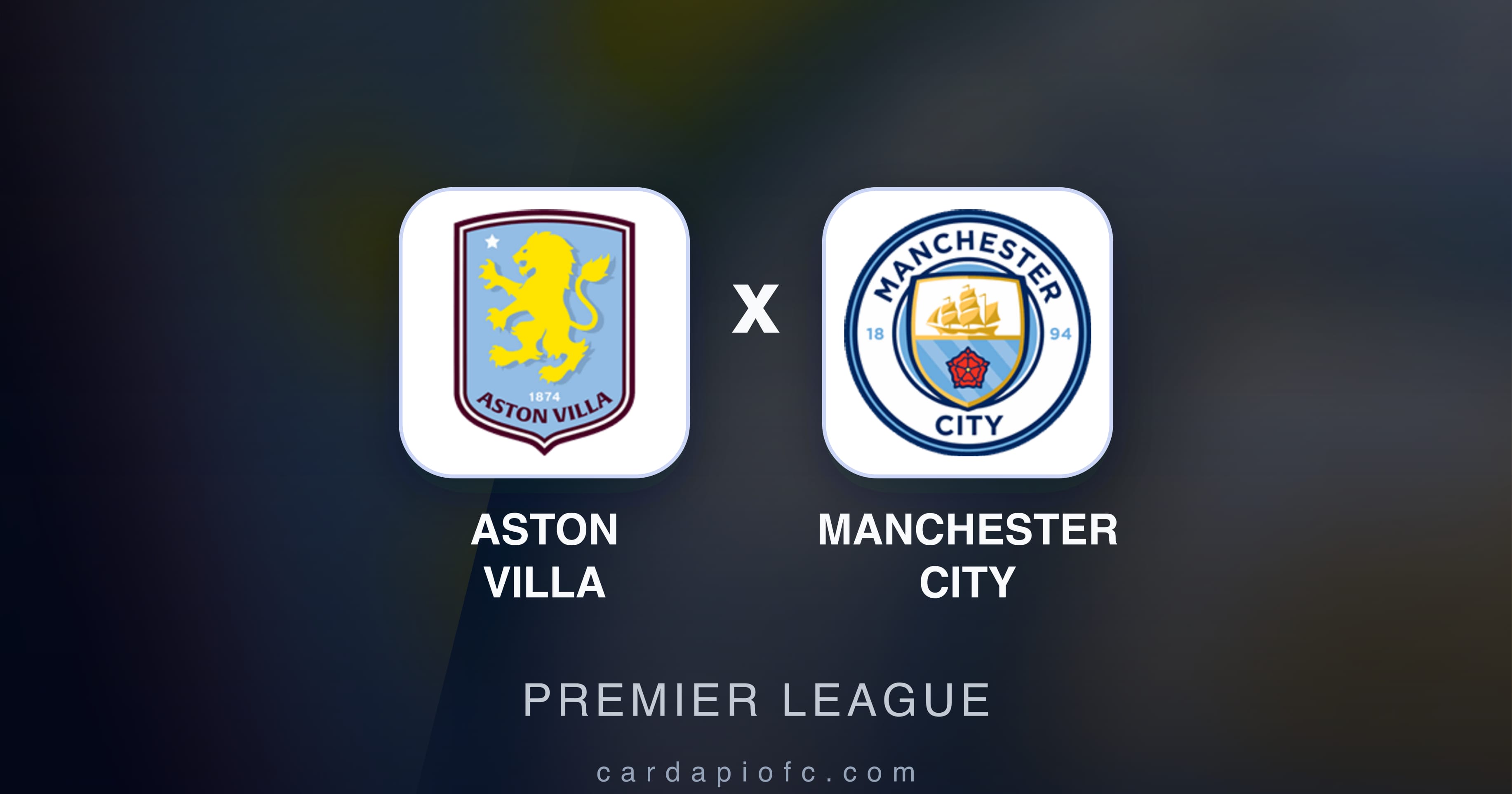 Preview image for Aston Villa vs Manchester City (Premier League)