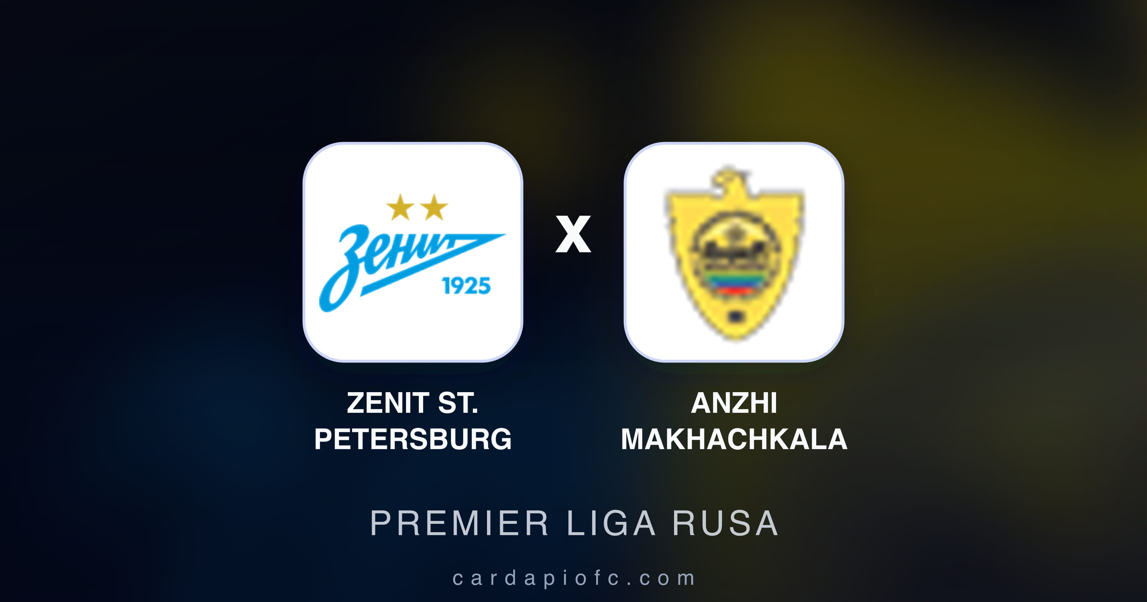 Preview image for Zenit St. Petersburg vs Anzhi Makhachkala (Premier Liga rusa)