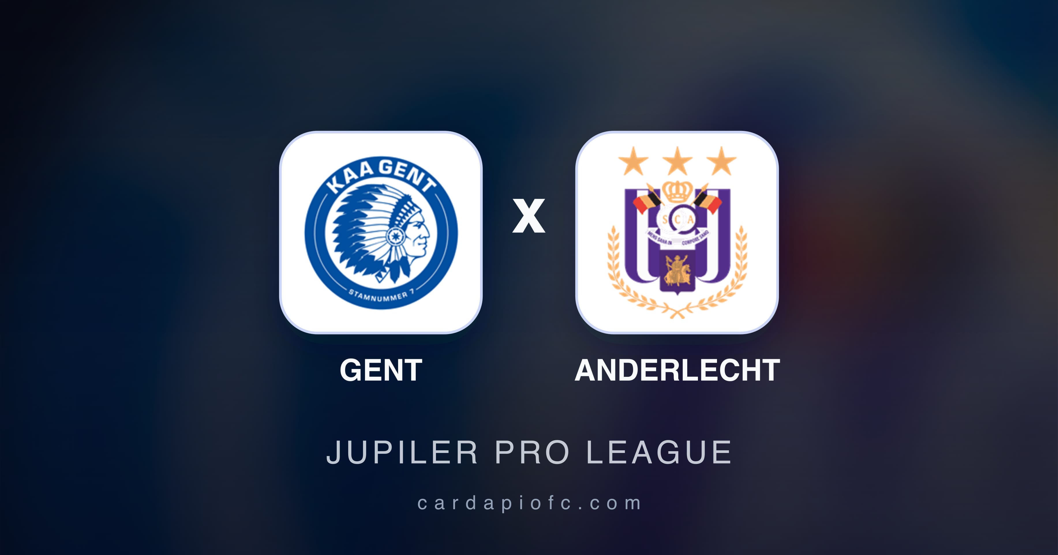 صورة تمهيدية لمباراة Gent ضد Anderlecht (Jupiler Pro League)