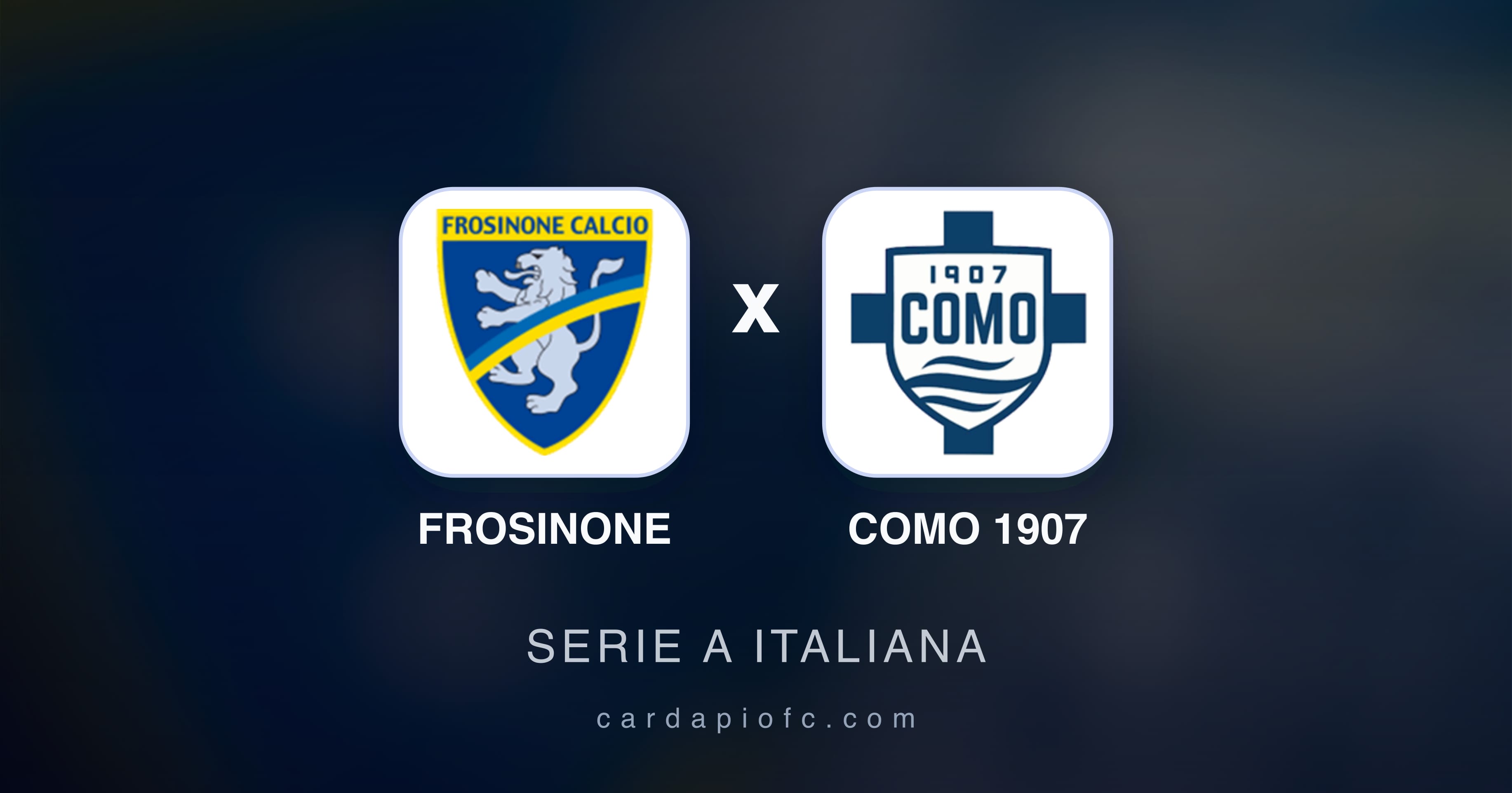 Prévia da transmissão de Frosinone x Como 1907 (Serie A Italiana)