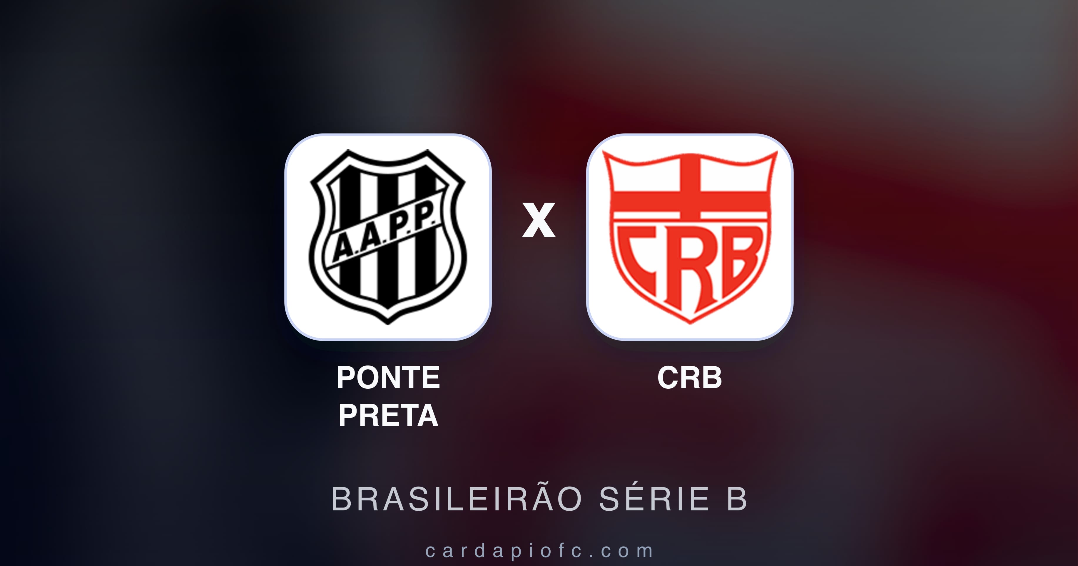 Prévia da transmissão de Ponte Preta x CRB (Brasileirão Série B)