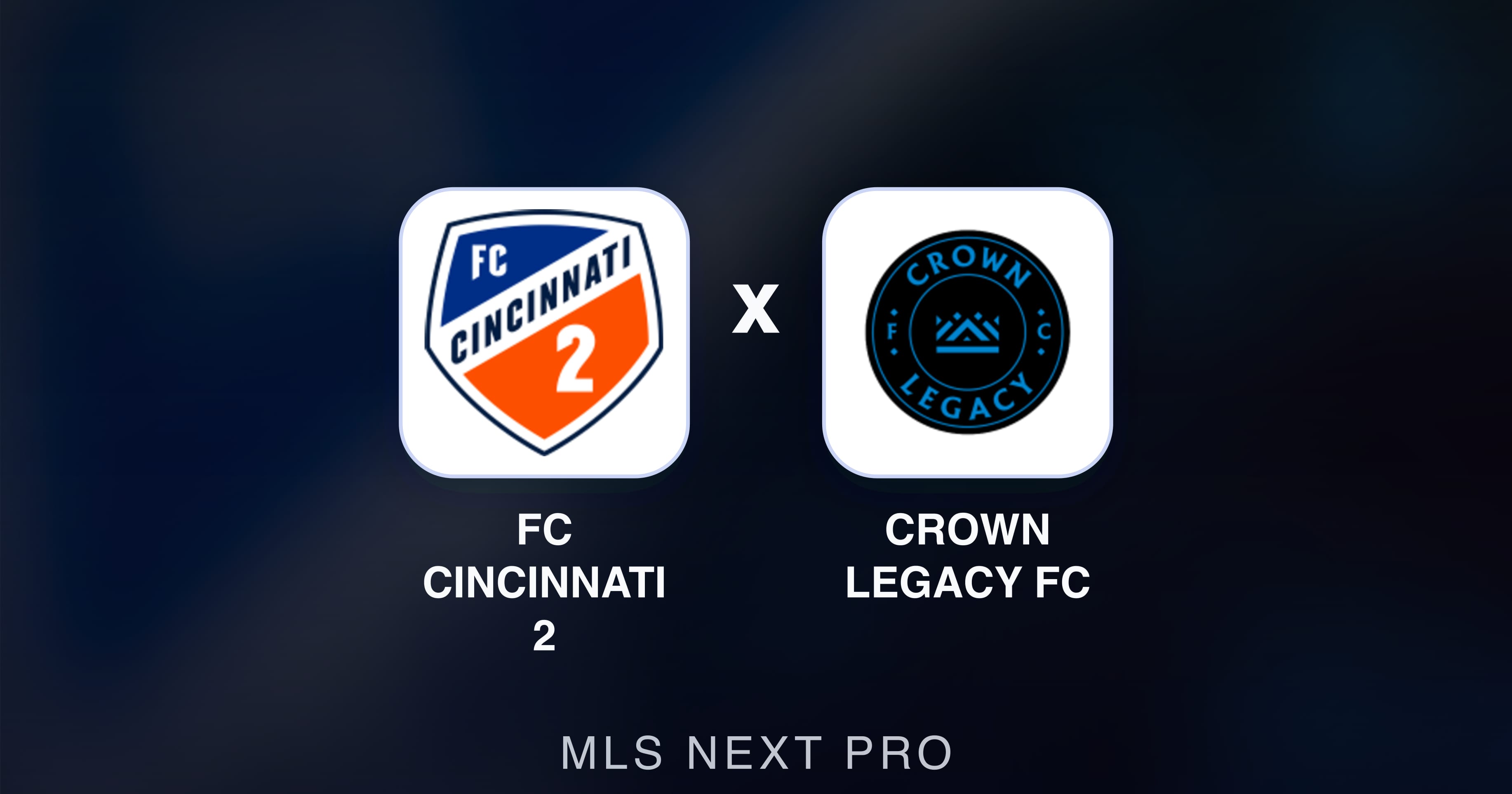 Prévia da transmissão de FC Cincinnati 2 x Crown Legacy FC (MLS Next Pro)