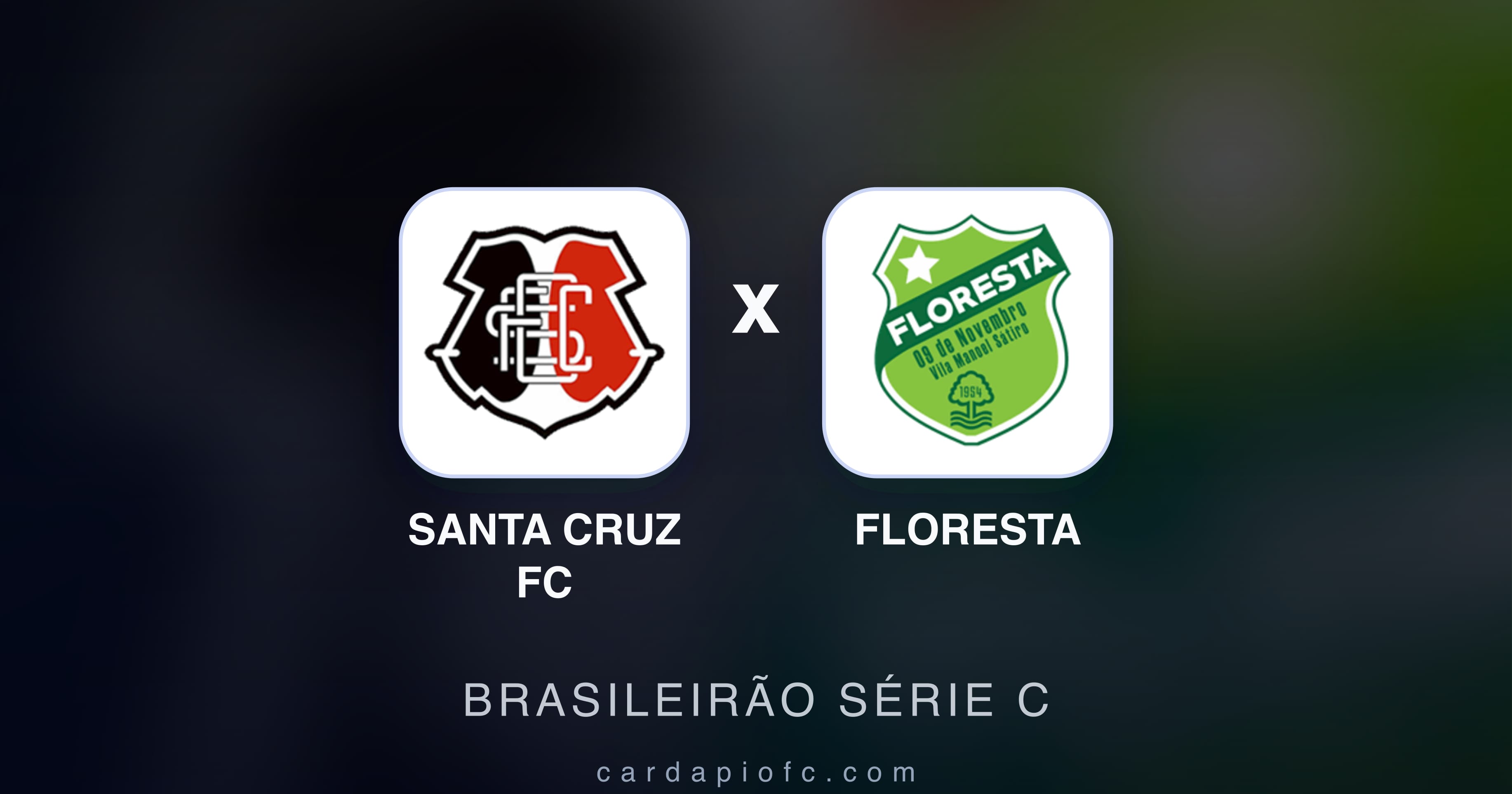 Prévia da transmissão de Santa Cruz FC x Floresta (Brasileirão Série C)