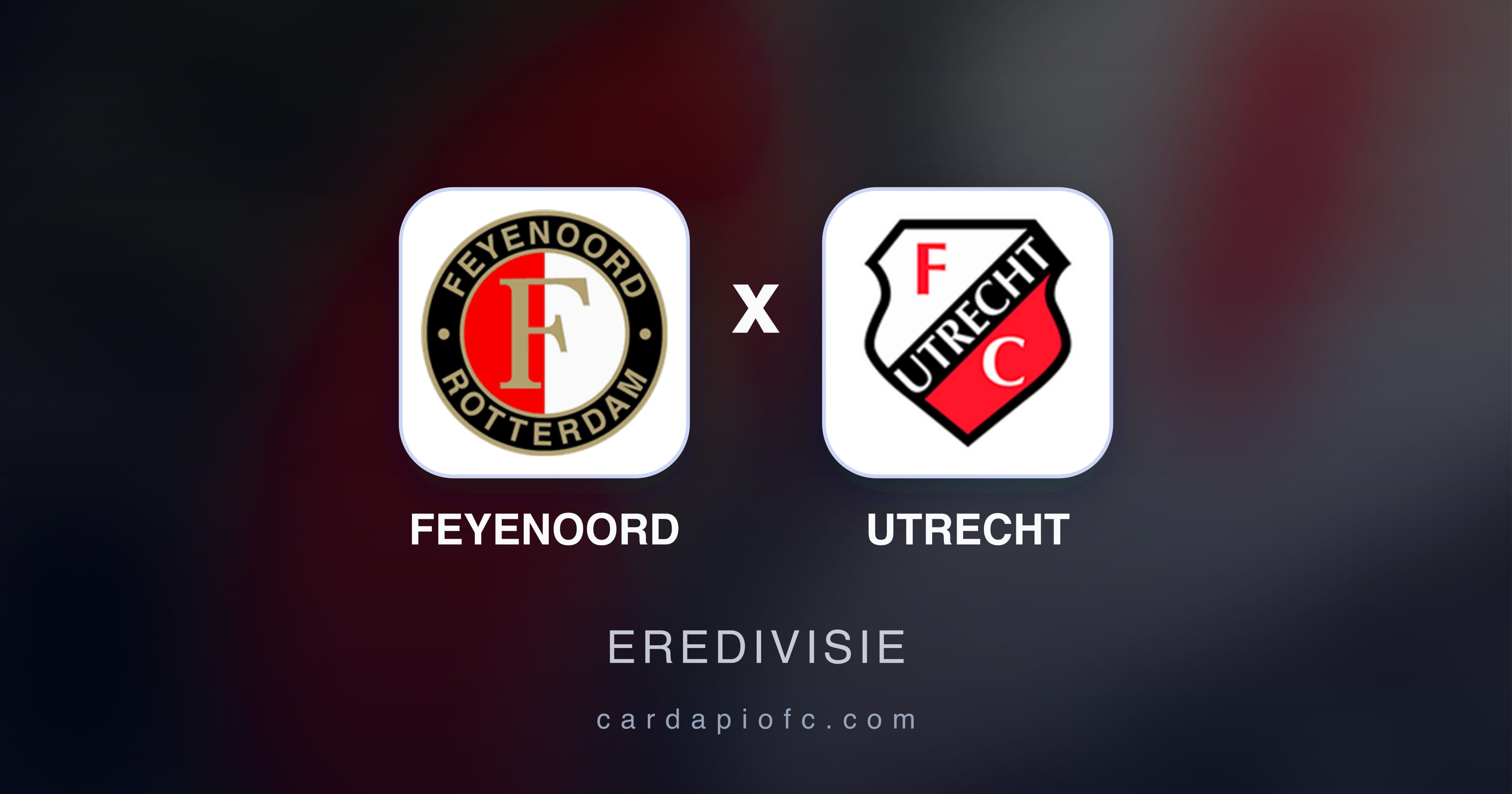 Prévia da transmissão de Feyenoord x Utrecht (Eredivisie)