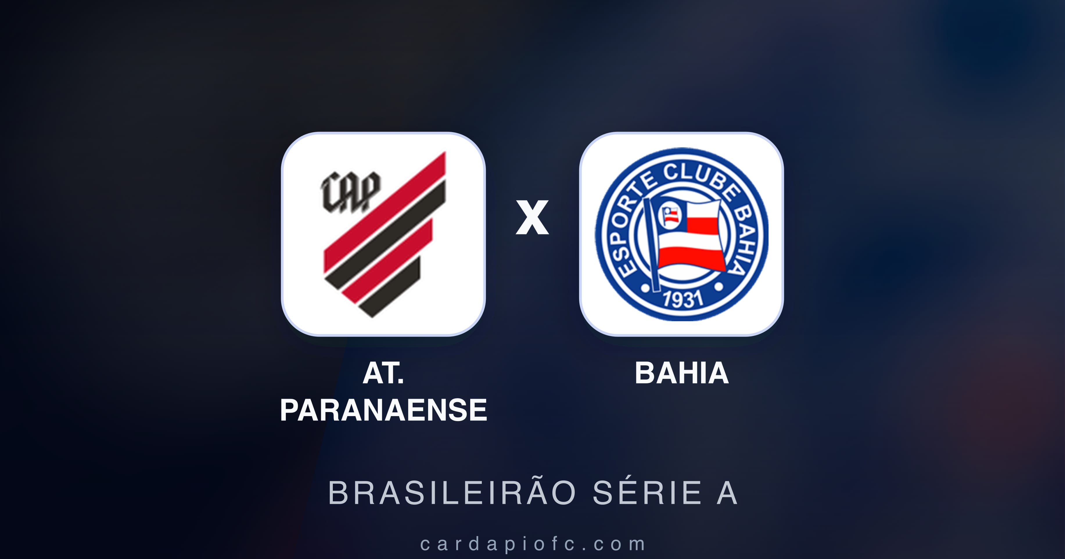 Prévia da transmissão de At. Paranaense x Bahia (Brasileirão Série A)