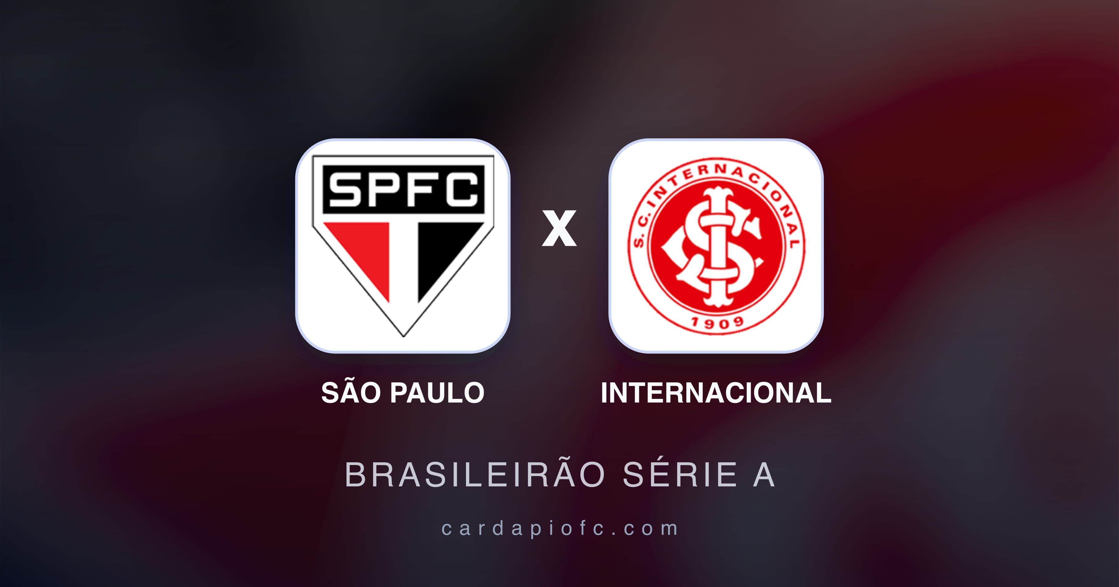 Prévia da transmissão de São Paulo x Internacional (Brasileirão Série A)