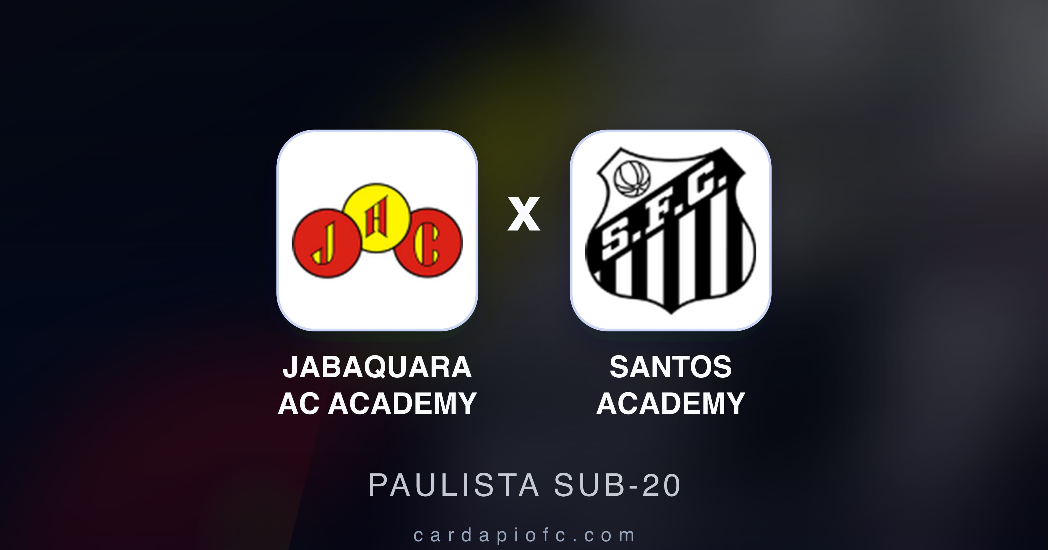 Prévia da transmissão de Jabaquara AC Academy x Santos Academy (Paulista Sub-20)