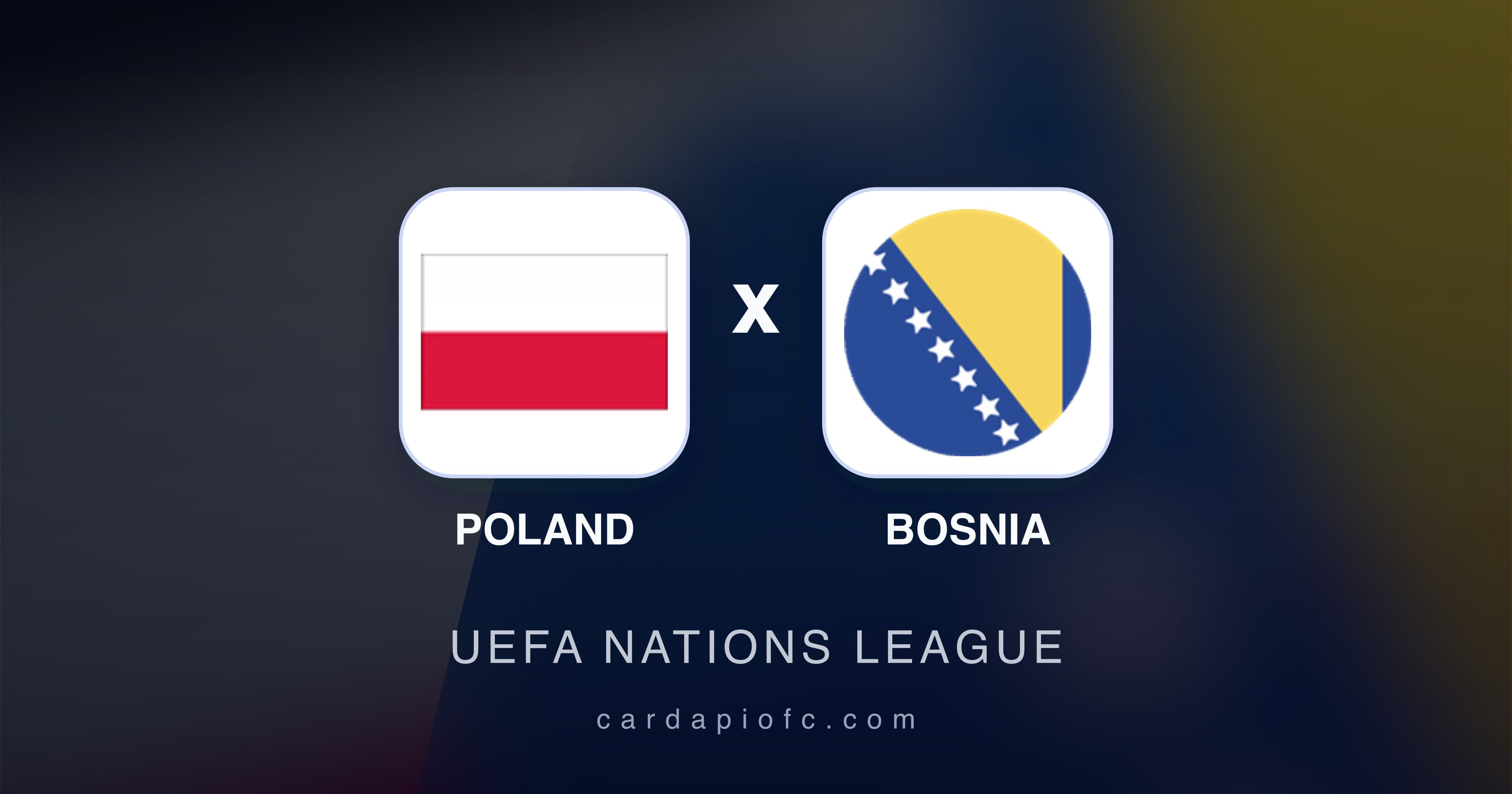 Prévia da transmissão de Poland x Bosnia (UEFA Nations League)