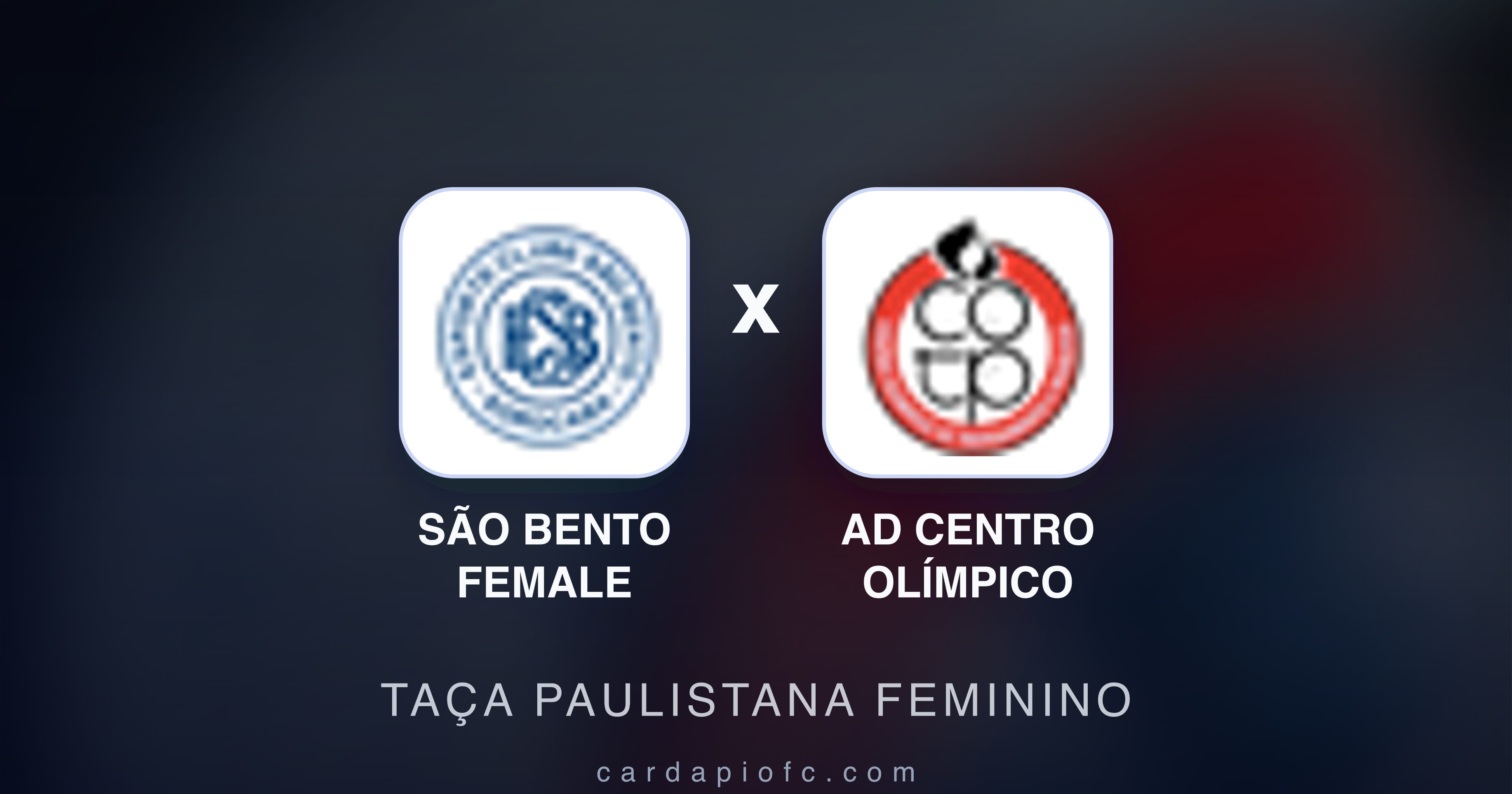Prévia da transmissão de São Bento Female x AD Centro Olímpico (Taça Paulistana Feminino)