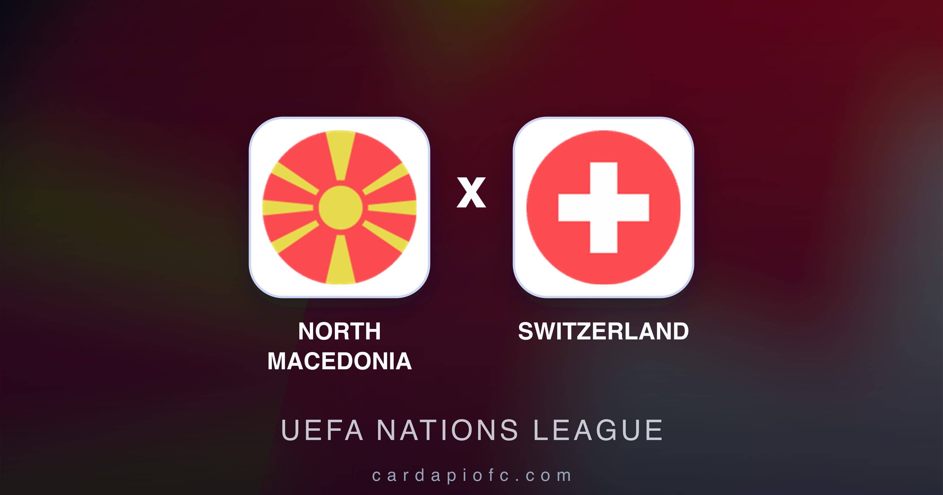 Prévia da transmissão de North Macedonia x Switzerland (UEFA Nations League)