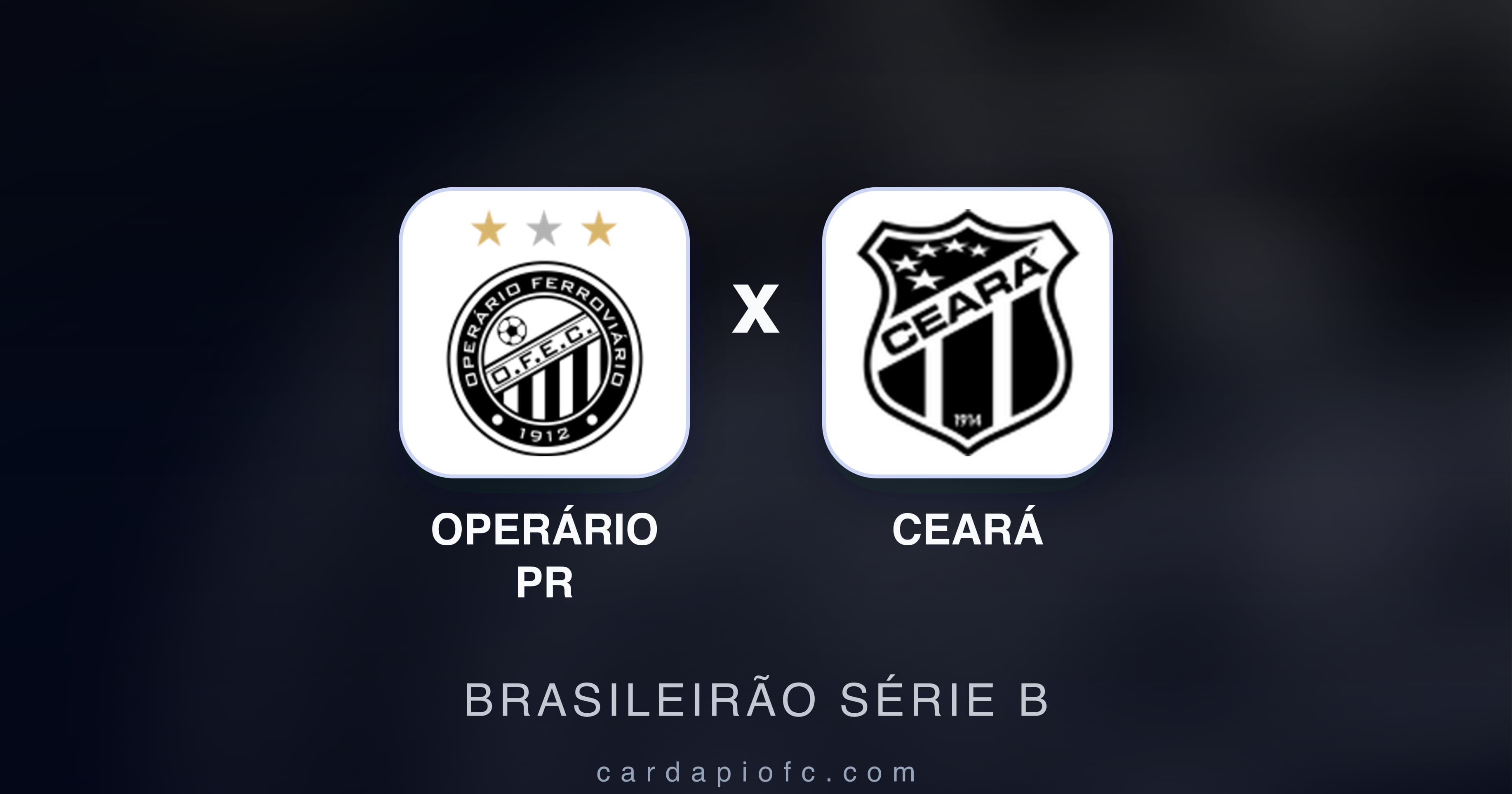 Prévia da transmissão de Operário PR x Ceará (Brasileirão Série B)