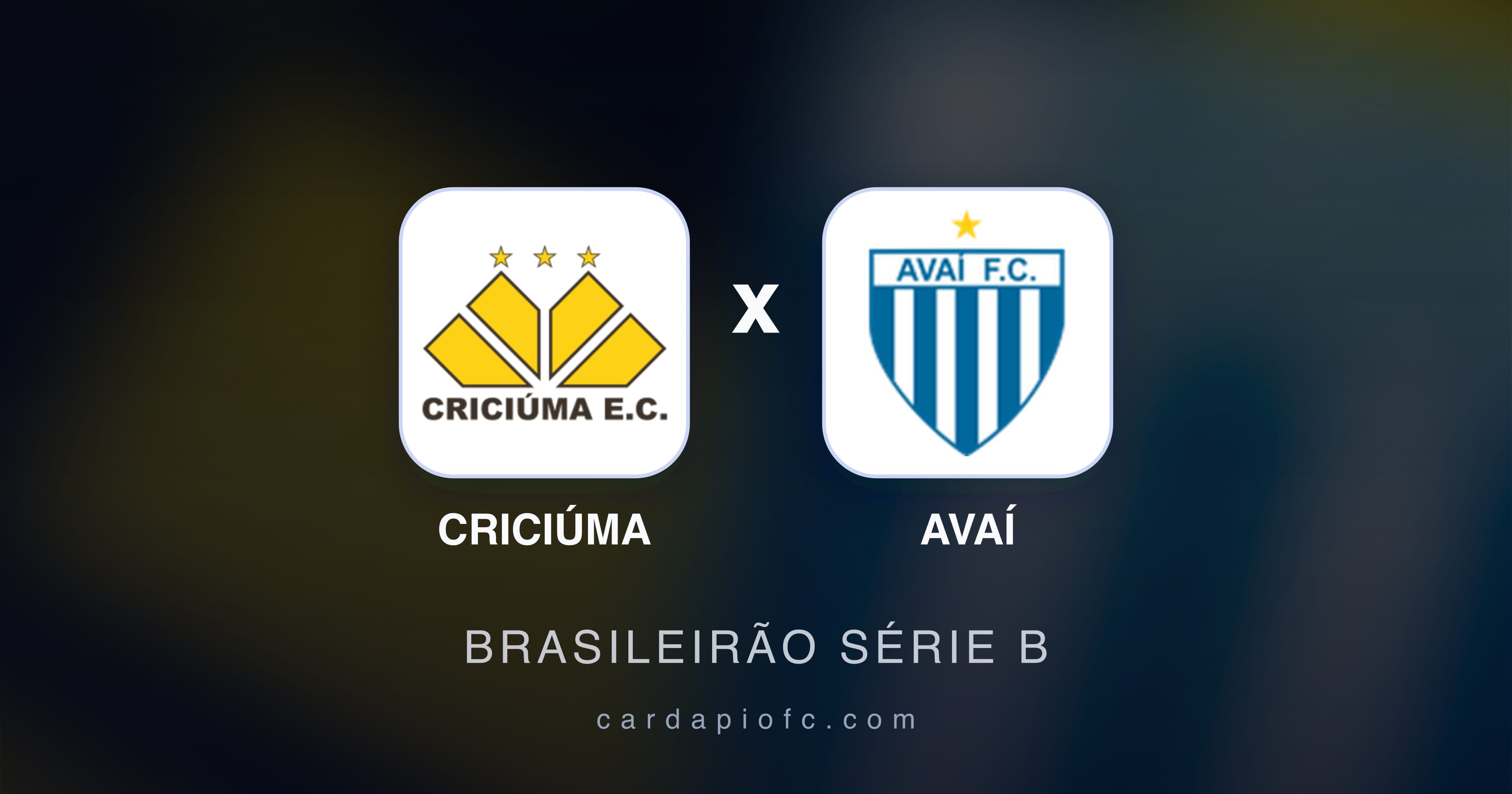 Prévia da transmissão de Criciúma x Avaí (Brasileirão Série B)