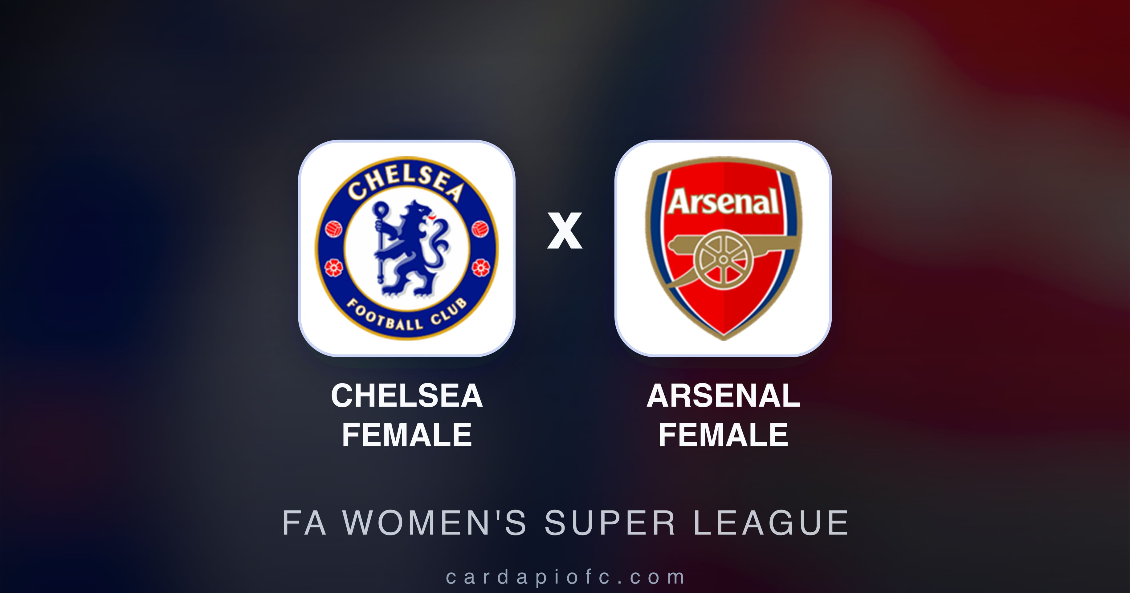 Prévia da transmissão de Chelsea Female x Arsenal Female (FA Women's Super League)