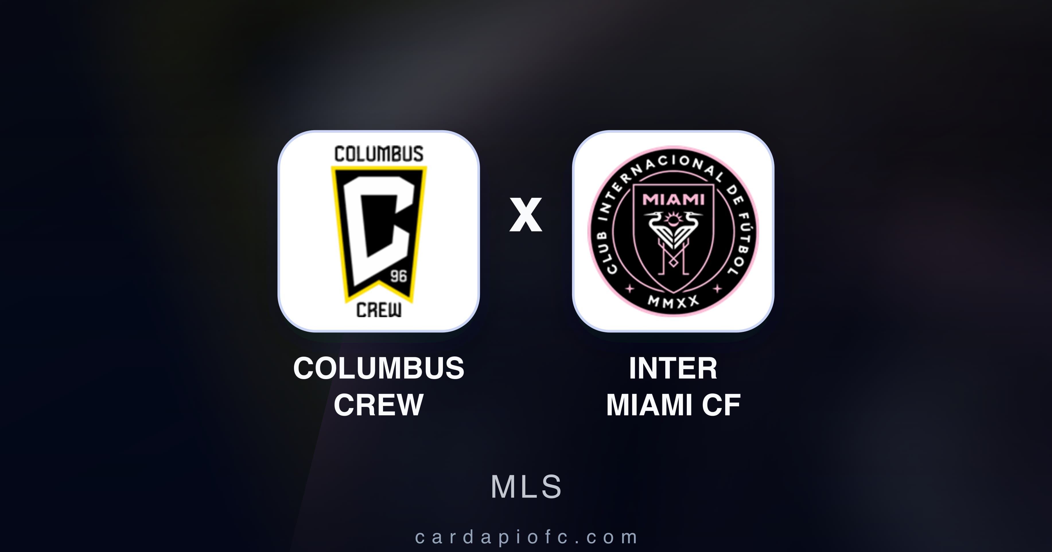 Prévia da transmissão de Columbus Crew x Inter Miami CF (MLS)