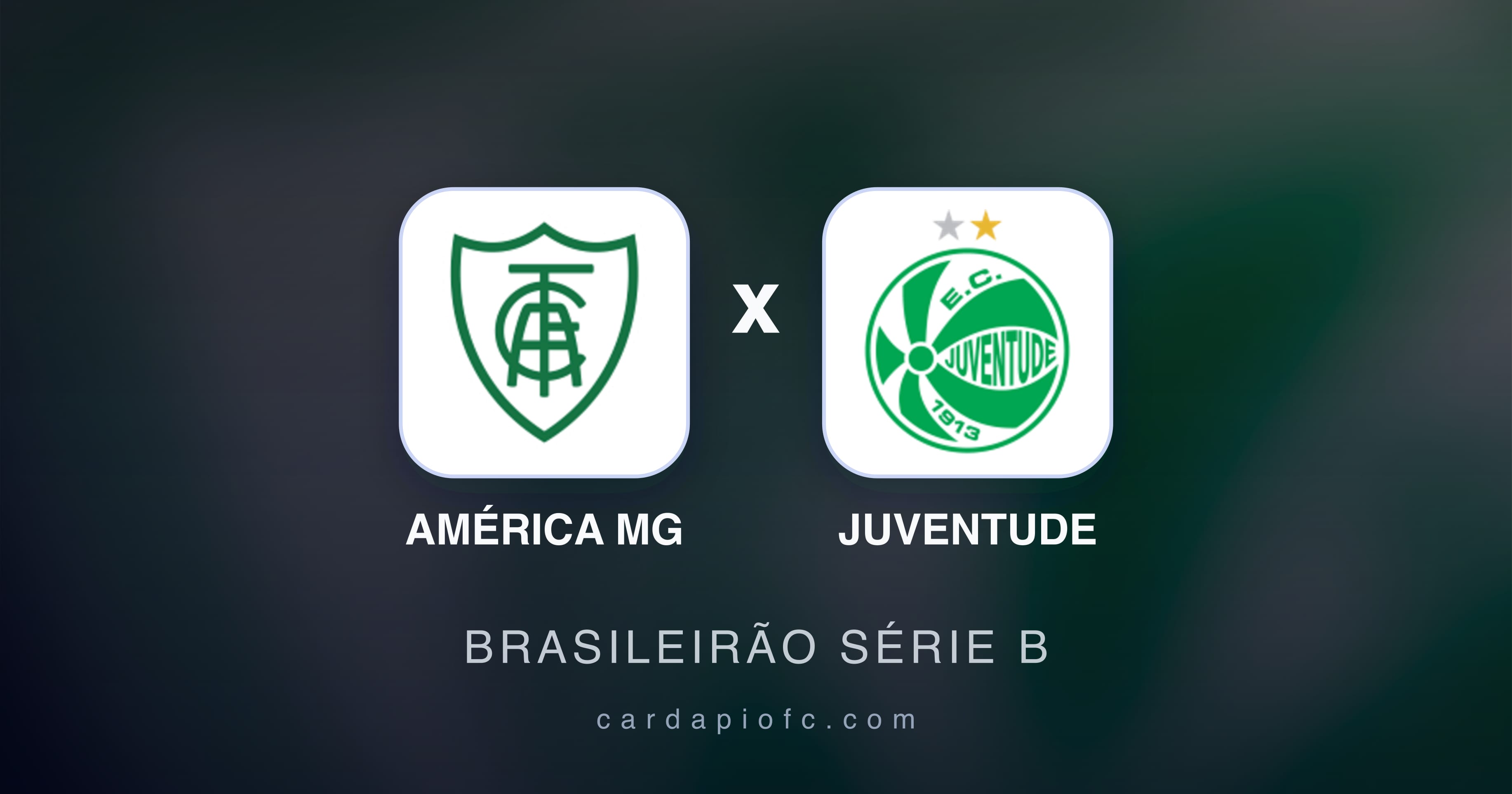 Prévia da transmissão de América MG x Juventude (Brasileirão Série B)