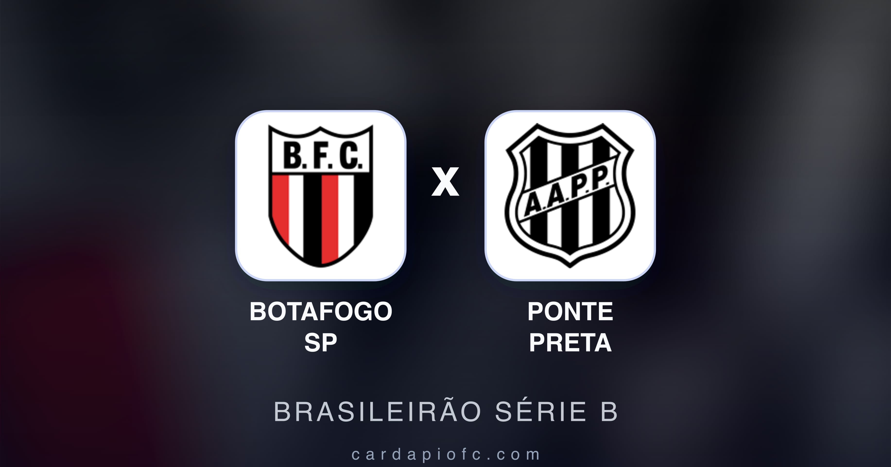 Prévia da transmissão de Botafogo SP x Ponte Preta (Brasileirão Série B)